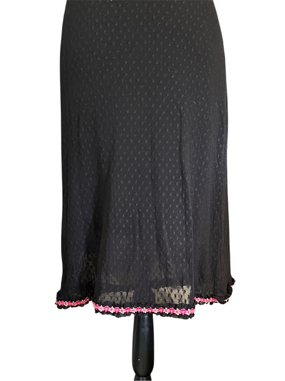 🚫SOLD🚫 Vintage Betsey Johnson New York Sheer Swiss Dot Mesh Floral Slip Dress - Picture 7 of 13